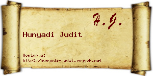 Hunyadi Judit névjegykártya